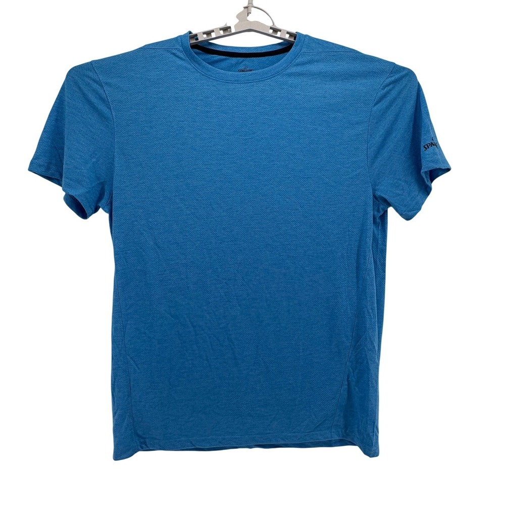 Spalding T-Shirt Mens Large Blue Dri-Power Performance Active Short Sleeve‎ Tee